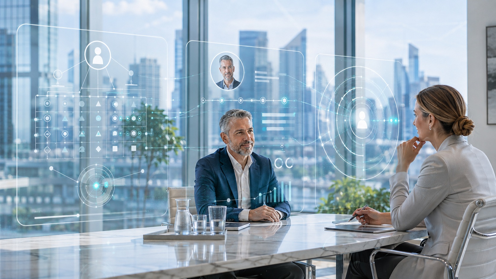 AI-assisted technology recruitment workflow supporting employer hiring decisions