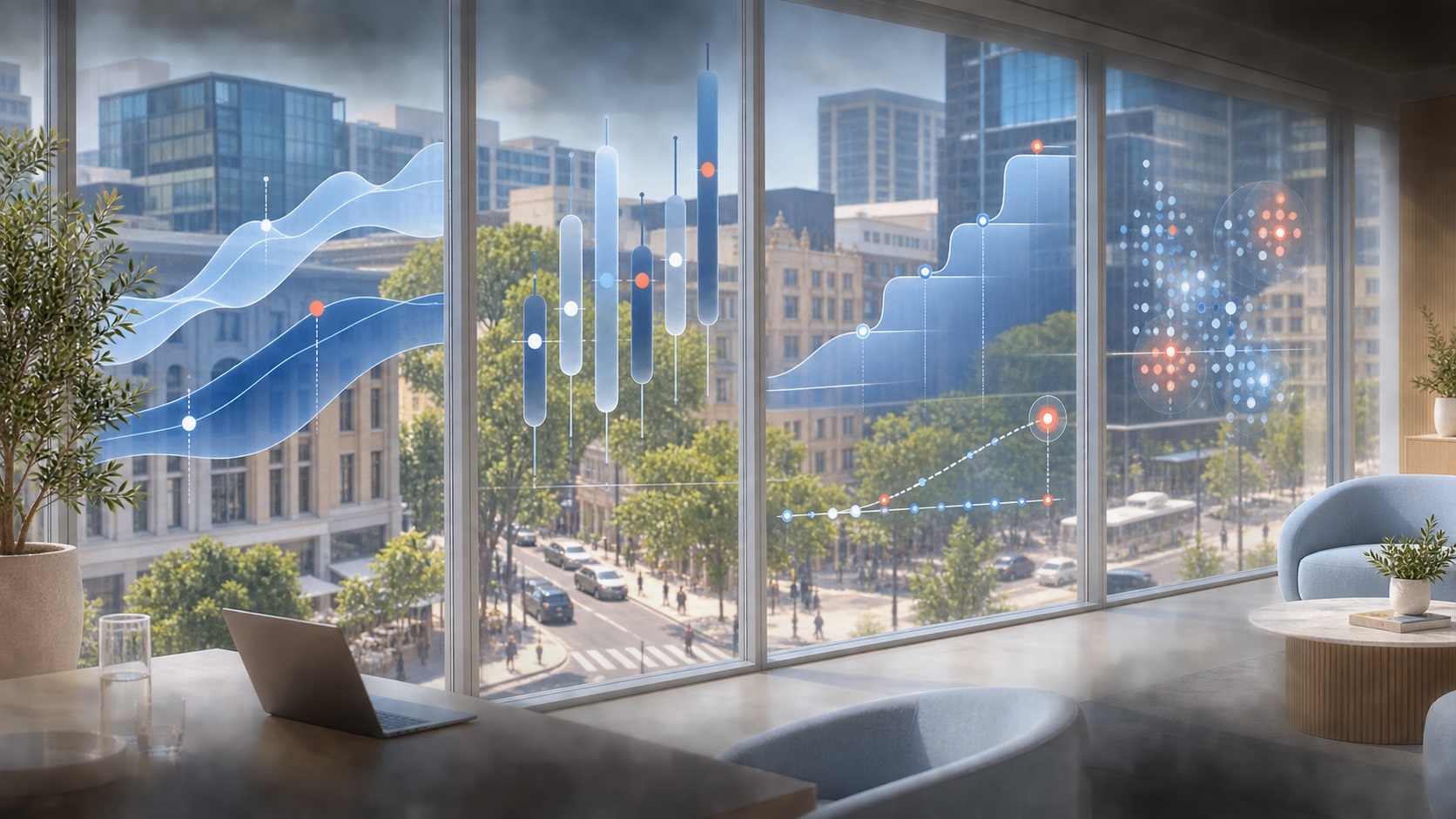 City street representing the technology salary and contractor rate market